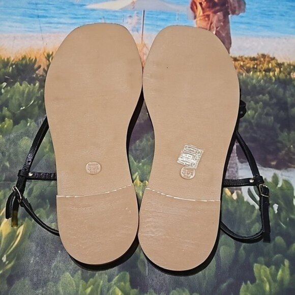 Joie Black Adjustable Ankle Strap Studded Strappy Baja Square Toe Sandals 9.5 - Picture 5 of 9